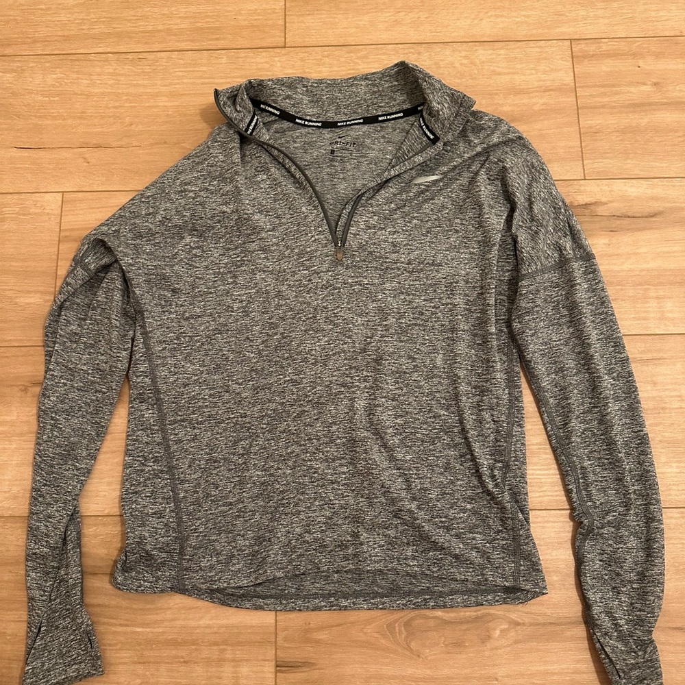 Nike Gray Dri-FIT Running Pullover